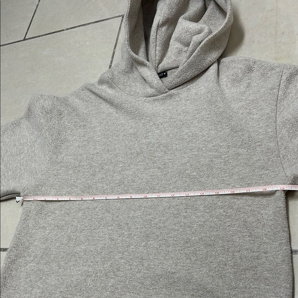 Zara Beige Wool Blend Hooded Sweatshirt | Size S - Picture 6 of 8